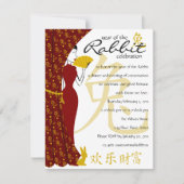 Jaar van de Rabbit Celebration Kaart (Voorkant)