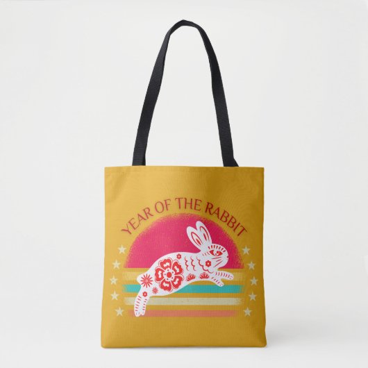 JAAR VAN DE RABBIT TOTE BAG (Voorkant)