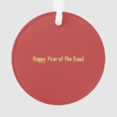 Jaar van de Ram - Chinees nieuwjaar 2015 Ornament (achterkant)