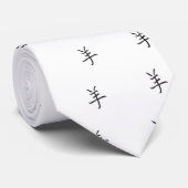 Jaar van de Ram/Sheep Chinese Lettering Stropdas (Opgerold)