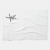 Jaar van de Ram/Sheep Chinese Lettering Theedoek (Horizontaal)