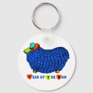 Jaar van de Ram Sheep of Goat Blue Sleutelhanger