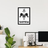jaar van de ram (wildRam) Poster (Thuiskantoor)