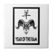 jaar van de ram (wildRam) Tegeltje (Voorkant)