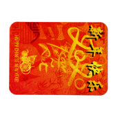 Jaar van de Rat 2020 met Chinese Wishes Magnet Magneet (Horizontaal)