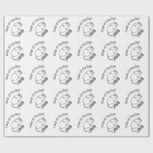 Jaar van de Rat 2020 muis met tekst Cadeaupapier (Vlak)