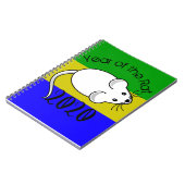 Jaar van de Rat 2020 muis met tekst Notitieboek (Linkerzijde)
