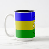 Jaar van de Rat 2020 muis met tekst Tweekleurige Koffiemok (Links)