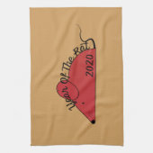 Jaar van de Rat 2020 Theedoek (Verticaal)