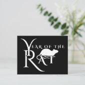 Jaar van de rat briefkaart (Staand voorkant)