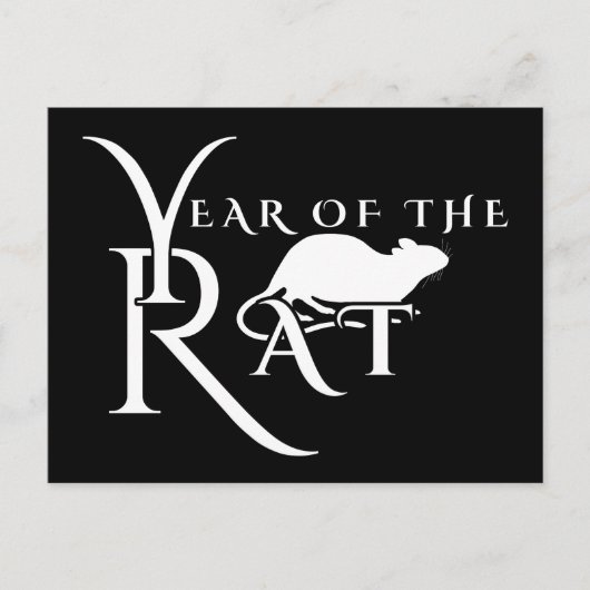 Jaar van de rat briefkaart (Voorkant)