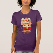 Jaar van de Rat Chinese Lion Dancer T-shirt (Voorkant)
