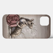 Jaar van de Rat Chinese Zodiac Art iPhone Case (Achterkant (horizontaal))