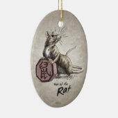 Jaar van de Rat Chinese Zodiac Art Keramisch Ornament (Rechts)