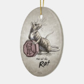 Jaar van de Rat Chinese Zodiac Art Keramisch Ornament (Links)