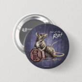Jaar van de Rat Chinese Zodiac Art Ronde Button 5,7 Cm (Voorkant /achterkant)