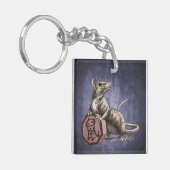 Jaar van de Rat Chinese Zodiac Art Sleutelhanger (Voorkant Links)