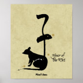 Jaar van de Rat - Chinese Zodiac Poster (Voorkant)