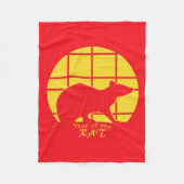 Jaar van de Rat Fleece Deken (Voorkant)