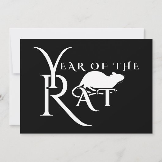 Jaar van de rat kaart (Voorkant)
