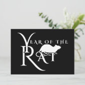 Jaar van de rat kaart (Staand voorkant)