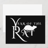 Jaar van de rat kaart (Voorkant / Achterkant)