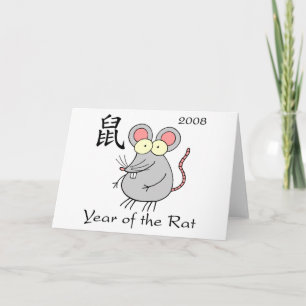 Jaar van de Rat Kaart - Chinees Nieuwjaar