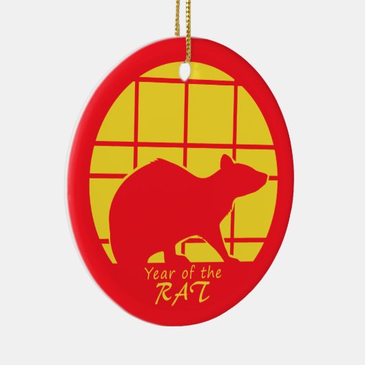 Jaar van de Rat Keramisch Ornament (Rechts)