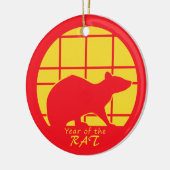 Jaar van de Rat Keramisch Ornament (Links)