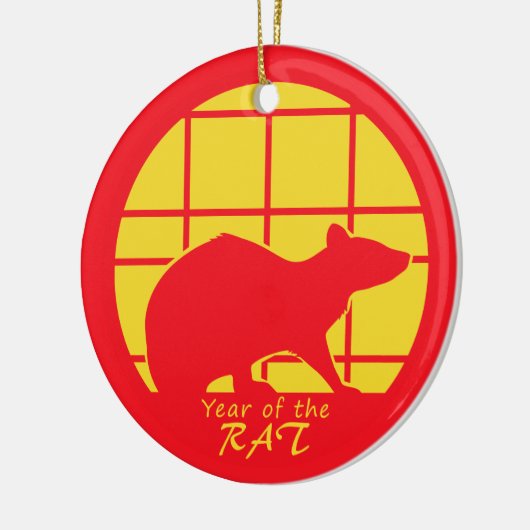 Jaar van de Rat Keramisch Ornament (Links)