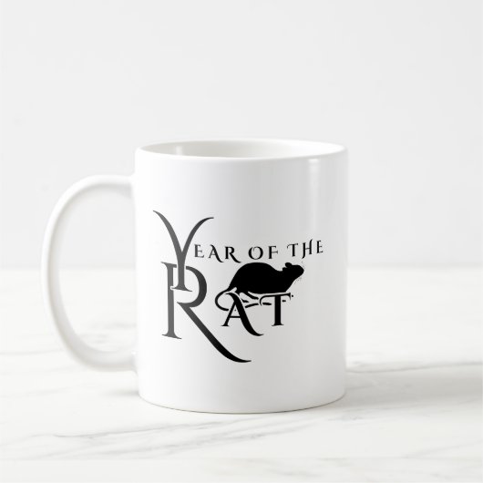 Jaar van de rat koffiemok (Links)
