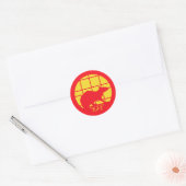 Jaar van de Rat Ronde Sticker (Envelop)