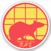 Jaar van de Rat Sticker (Voorkant)