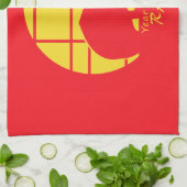 Jaar van de Rat Theedoek (Gevouwen)