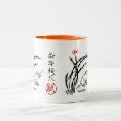 Jaar van de Rat Tweekleurige Koffiemok (Center)