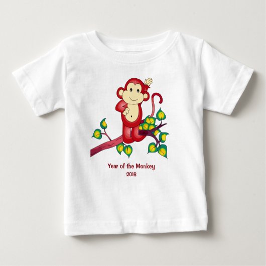 Jaar van de Rode Maan 2016 Baby Shirt (Voorkant)