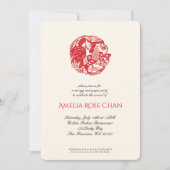 Jaar van de roodroebeling en gemberpartij baby kaart (Voorkant)