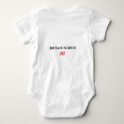 Jaar van de Rooster 2017 Baby Romper (Achterkant)