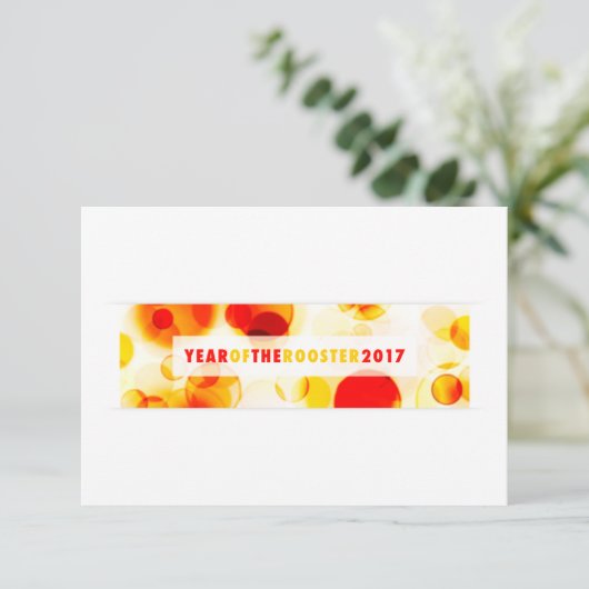 jaar van de rooster 2017 ( bokeh ) kaart (Staand voorkant)