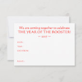 jaar van de rooster 2017 ( bokeh ) kaart (Achterkant)