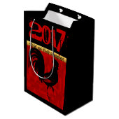 Jaar van de Rooster 2017 M Gift Bag 1 Medium Cadeauzakje (Achterkant Gekanteld)