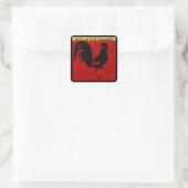 Jaar van de Rooster 2017 Square Sticker (Tas)