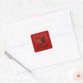 Jaar van de Rooster 2017 Square Sticker 3 (Envelop)