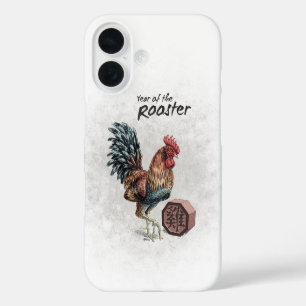 Jaar van de Rooster Chinese Zodiac Art iPhone 16 Hoesje
