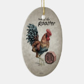 Jaar van de Rooster Chinese Zodiac Art Keramisch Ornament (Rechts)