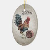 Jaar van de Rooster Chinese Zodiac Art Keramisch Ornament (Links)