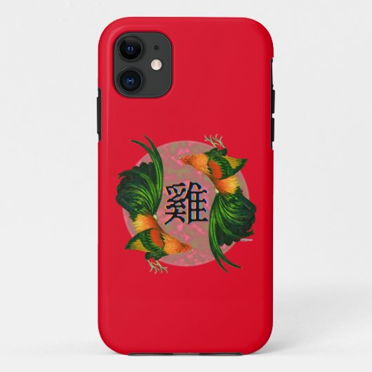 Jaar van de Rooster Circle Case-Mate iPhone Case (Achterkant)