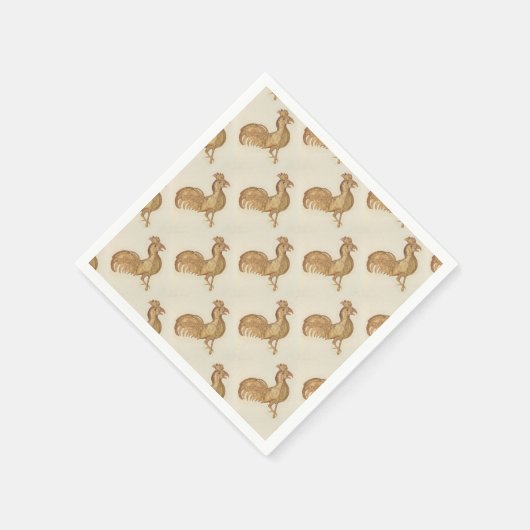 Jaar van de Rooster Happy Nieuwjaar 2017 Servet (Hoek)