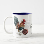 Jaar van de Rooster-Mok Tweekleurige Koffiemok (Links)