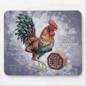 Jaar van de Rooster Mousepad Muismat (Voorkant)